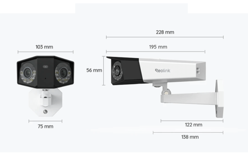 מצלמת 16MP פנורמית 180° דו-עדשתית - Duo 3 PoE