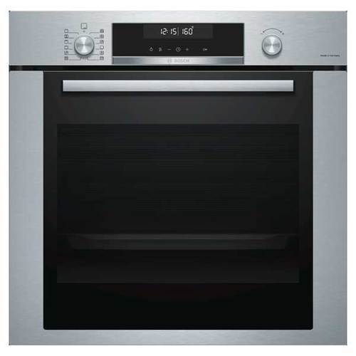 תנור בנוי חד-תאי פירוליטי bosch HBG378AS0, נירוסטה, רוחב 59.4 ס