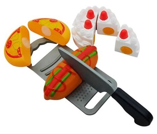 ערכת חיתוך פיצה עם קרש וסכין 21 חלקים