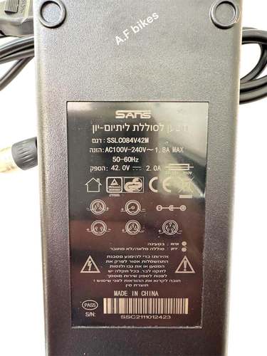 מטען 36 V לאופניים / קורקינט חשמלי 