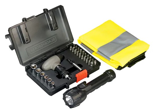 מארז מקרה חרום מברגה ופנס Black+Decker A7224-XJ