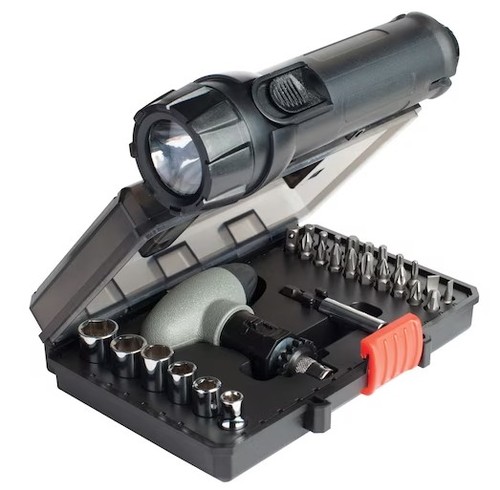 מארז מקרה חרום מברגה ופנס Black+Decker A7224-XJ