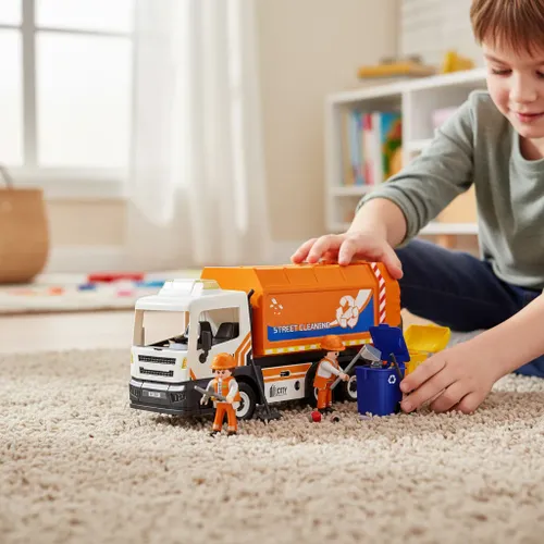 משאית אשפה עם אור וצלילים POWER PLANET