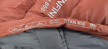 שק שינה פוך INFINITY TITAN 850-16c