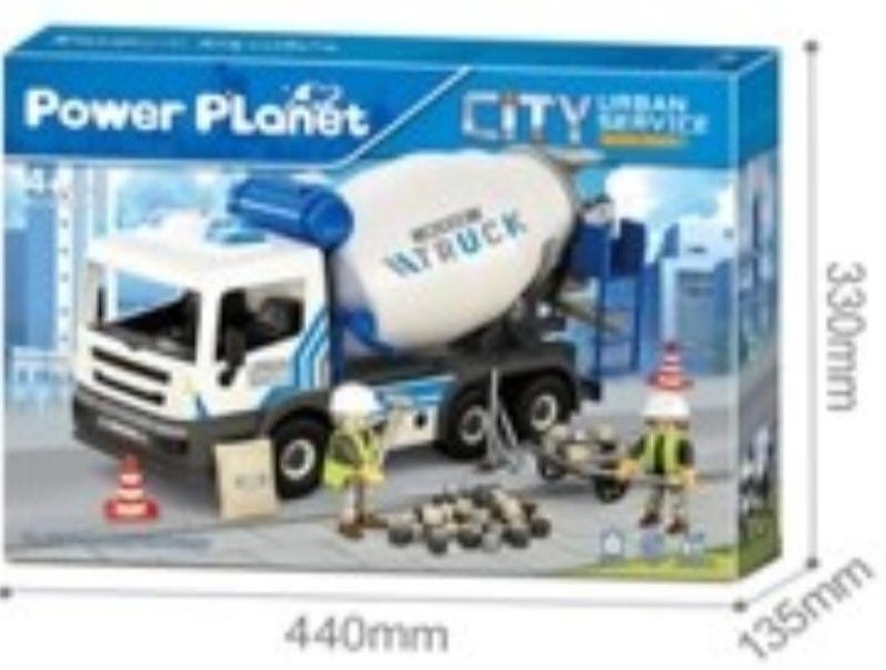 מערבל בטון כחול עם אורות וצלילים POWER PLANET