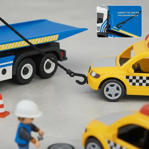 משאית גרר עם מונית אורות וצלילים POWER PLANET