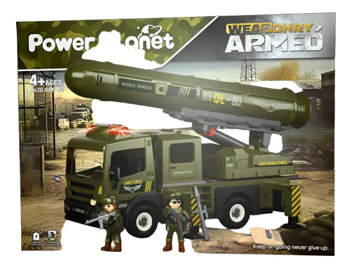 משאית צבאית עם משגר אורות וצלילים POWER PLANET