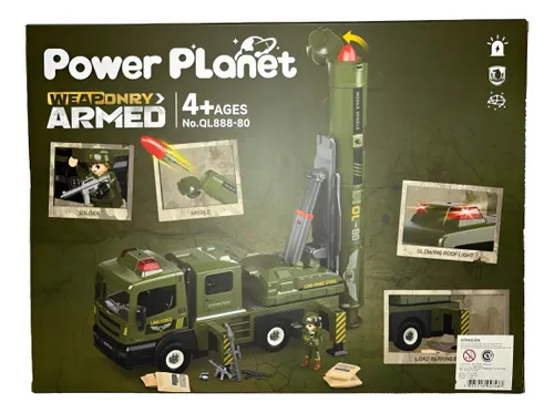 משאית צבאית עם משגר אורות וצלילים POWER PLANET