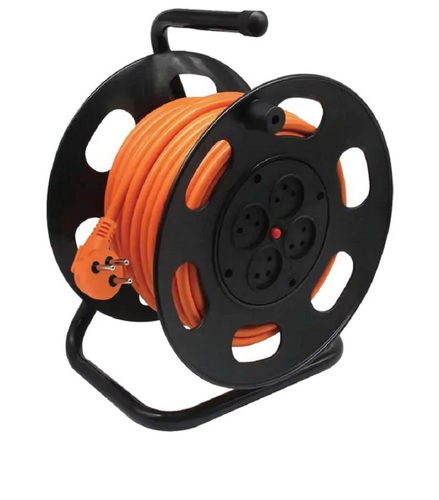 תוף כבל מאריך 3X1.5MM אורך 50 מטר עם 4 שקעים מבית SEMICOM