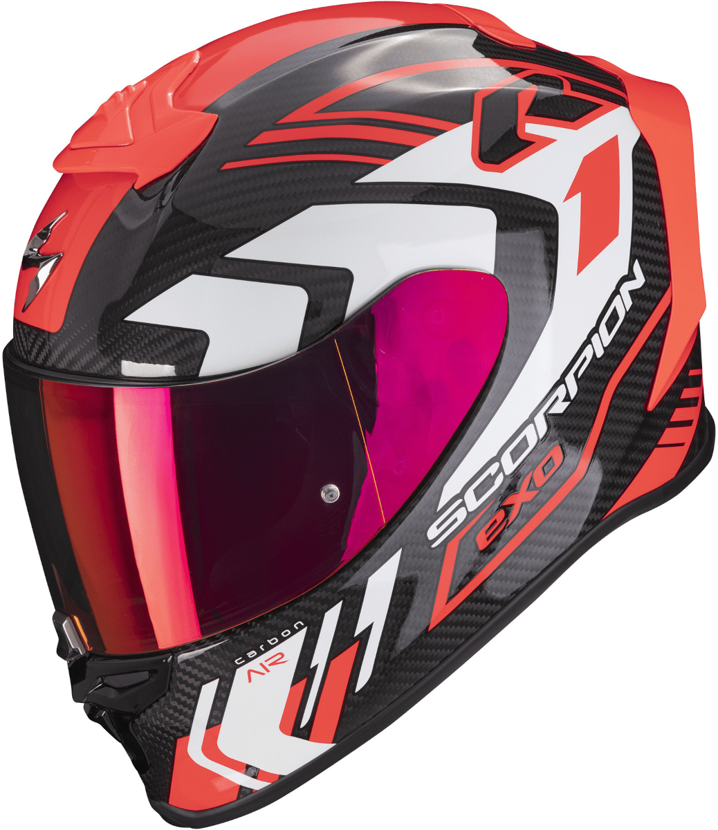 קסדת קרבון סקורפיון שחור / אדום -  SCORPION R-1 EVO SUPRA