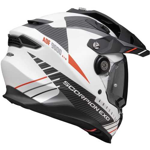 קסדה דו שימושית לבן / שחור / אדום - SCORPION EXO ADF9000 AIR FEAT