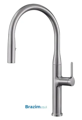 ברז מטבח נשלף KAG הימלאיה 4125 - ניקל מוברש