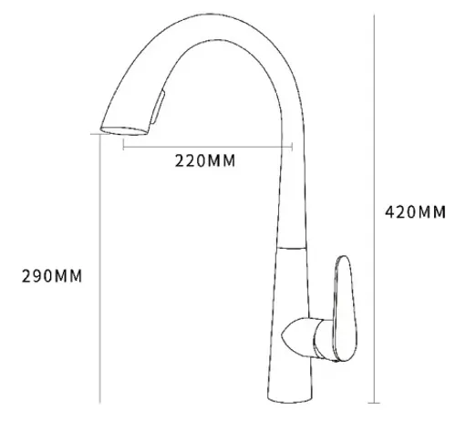 ברז מטבח נשלף KAG מון בלאן 4714 - רוז גולד