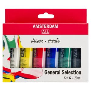 סט צבעי האקריליק יסוד (6×20 מ?ל) Amsterdam