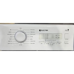 מכונת כביסה פתח עליון 7 ק"ג Electra EL10070 מהירות סחיטה 1200 סל"ד - צבע לבן אחריות ע"י היבואן הרשמי אלקטרה