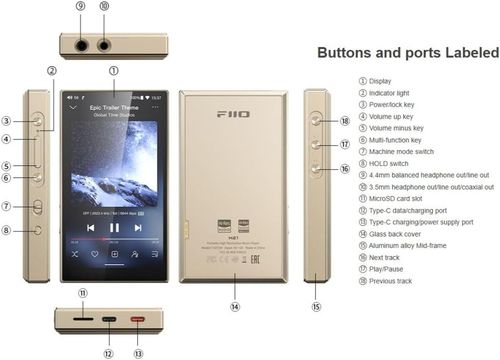 נגן מוזיקה נייד ברזולוציה גבוהה FIIO M21