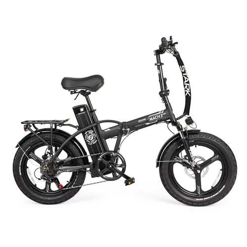 אופניים חשמליים 48V 18A דגם STARK MACH 3 PLUS - כסף שחור 