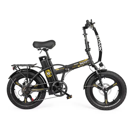 אופניים חשמליים 48V 18A דגם STARK MACH 3 Plus+ - זהב שחור 