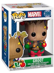 בובת פופ מארוול: גרוט עם אורות וקישוטים - Funko POP! Marvel: Holiday - Groot with Lights & Ornaments #399