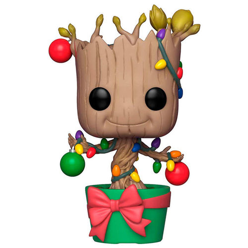 בובת פופ מארוול: גרוט עם אורות וקישוטים - Funko POP! Marvel: Holiday - Groot with Lights & Ornaments #399
