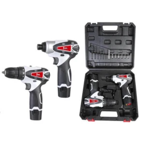 סט מברגות KRAUSS KR-7312-Li-Set כולל מברגת אימפקט + מברגה/מקדחה 12V עם שתי סוללות ומזוודת נשיאה