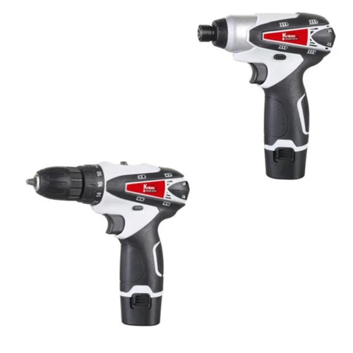 סט מברגות KRAUSS KR-7312-Li-Set כולל מברגת אימפקט + מברגה/מקדחה 12V עם שתי סוללות ומזוודת נשיאה