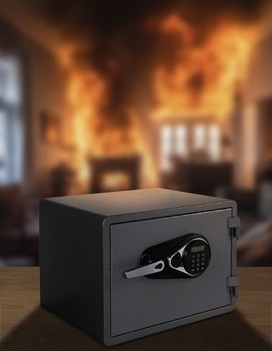 כספת דיגיטלית עם לוח מקשים חסינת אש דגם LS-digit-AF-19L גרניט Lockstone GRANIT קיבולת 26.8 ליטר 