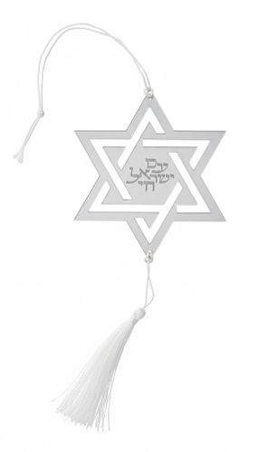 תליון לרכב עם ישראל חי מגן דוד