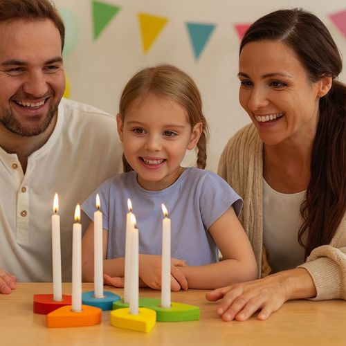 זר נרות מעץ ליום הולדת GOKI 60701