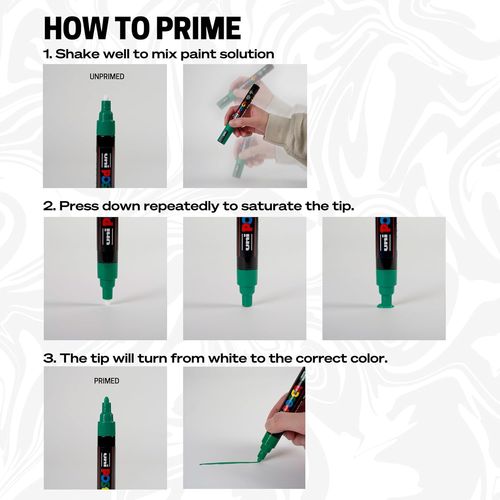 חדש! סט 8 טושי פוסקה שחורים במגוון גדלים  Posca  PC-MIX BLACK