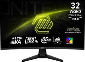 מסך גיימינג MSI MAG 32CQ6F IPS 32" 180Hz Curved