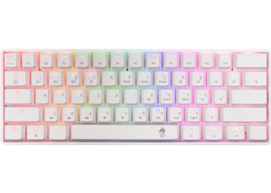 מקלדת גיימינג מיני מכאנית אלחוטית לבנה DRAGON MK61 MINI KEYBOARD WHITE 