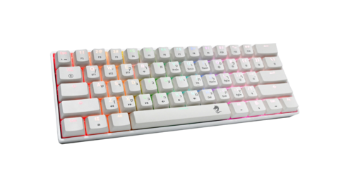 מקלדת גיימינג מיני מכאנית אלחוטית לבנה DRAGON MK61 MINI KEYBOARD WHITE 
