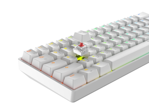 מקלדת גיימינג מיני מכאנית אלחוטית לבנה DRAGON MK61 MINI KEYBOARD WHITE 