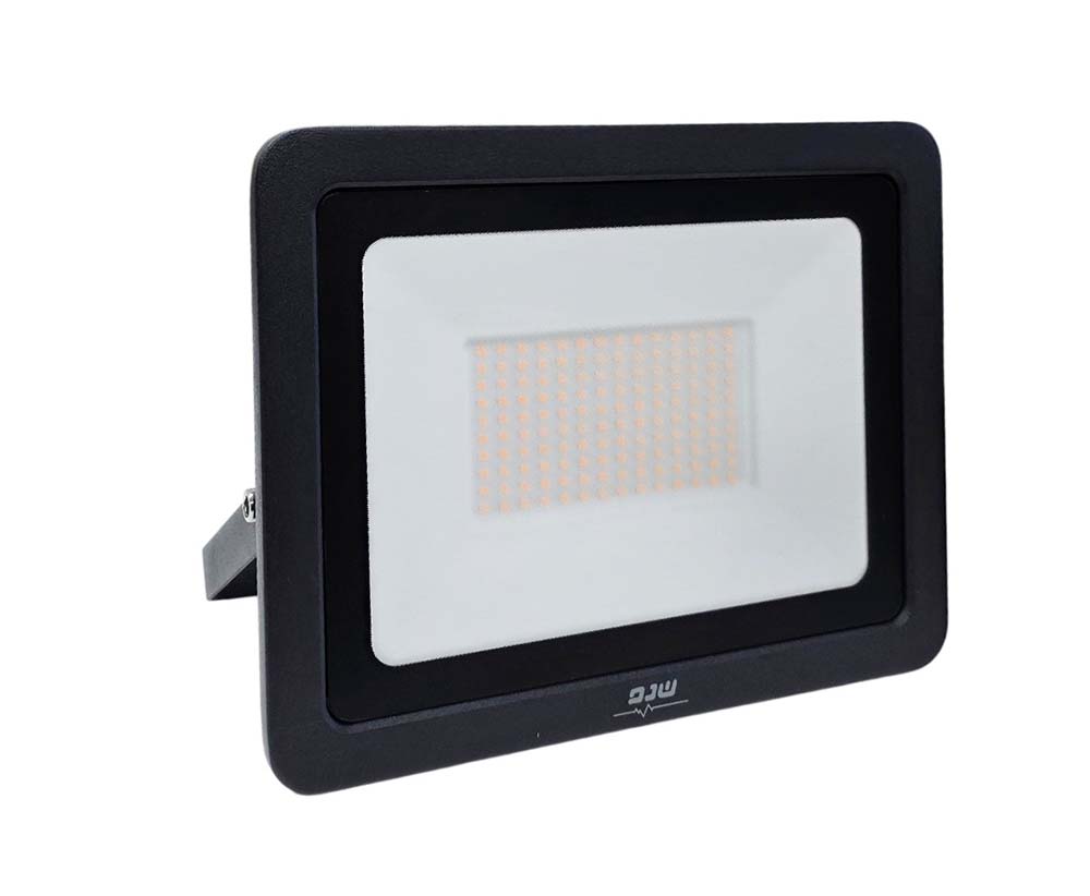 פנס הצפה מוגן מים SMD 100W - אור חם - שחור