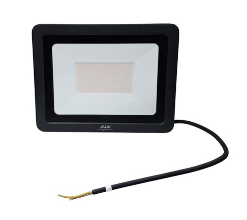 פנס הצפה מוגן מים SMD 100W - אור חם - שחור