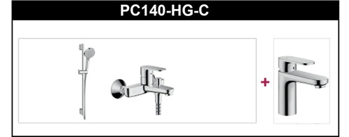 חבילת רחצה HANSGROHE ורניס בלנד לאמבטיה בגימור כרום