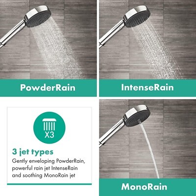 מזלף יד למקלחת 3 מצבים HANSGROHE דגם 24100000