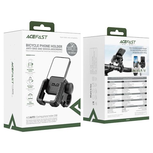 מעמד טלפון סלולרי לאופנים אופנועים וקורקינטים AceFast D58