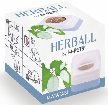 אפמט כדור מטאטאבי לחתולים נדבק לקיר - M-pets Herball Matatabi