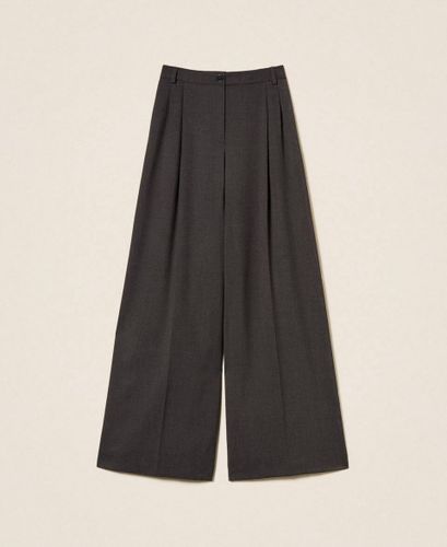 Palazzo trousers with pleats