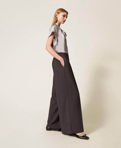 Palazzo trousers with pleats