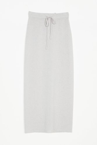 KNITTED SKIRT LIGHT GREY  