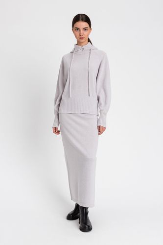 KNITTED SKIRT LIGHT GREY  