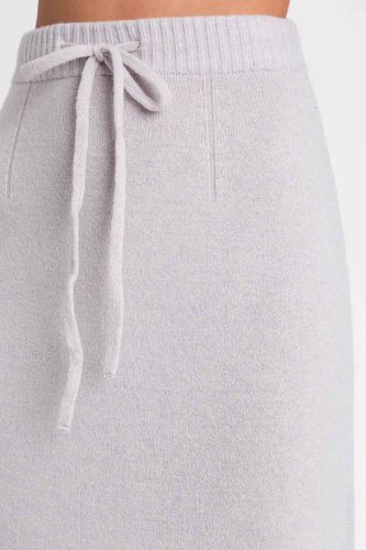 KNITTED SKIRT LIGHT GREY  