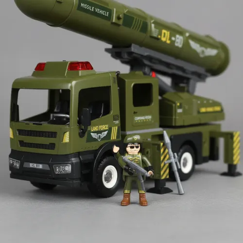 משאית צבאית עם משגר אורות וצלילים POWER PLANET