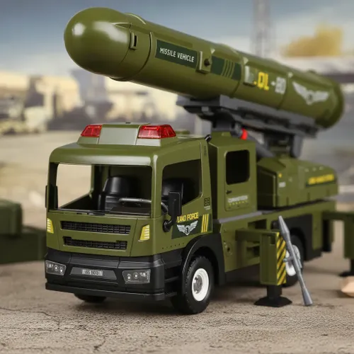 משאית צבאית עם משגר אורות וצלילים POWER PLANET