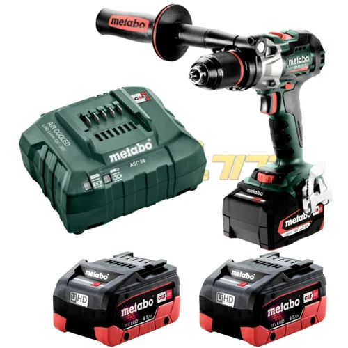 סט מקדחה/מברגה רוטטת נטענת 18V בראשלס - Metabo SB 18 LTX BL + זוג סוללות 5.5Ah + מטען - אחריות יבואן רשמי