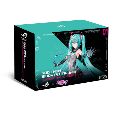 ספק כח מודולרי ASUS ROG Thor 1200W Platinum III Hatsune Miku Edition
