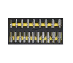 סט בוקסות עמוקות 1/2″ + 3/8″ מודולרי – 20 חלקים